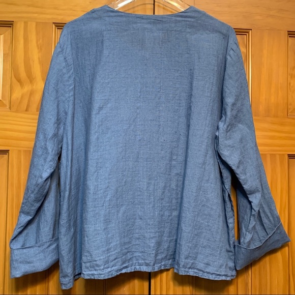 Flax 100% Linen Jacket Lagenlook Size Medium - Picture 7 of 9